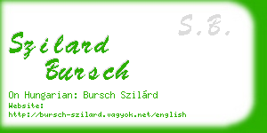 szilard bursch business card
